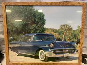 lot 66 image: Vintage Framed Chevy Artwork 17 X 21