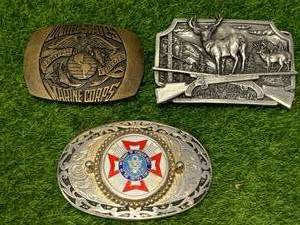 lot 93 image: Lot of 3 Vintage Belt Buckles
