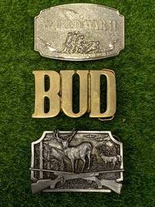 lot 94 image: Lot of 3 Vintage Belt Buckles
