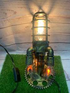 lot 52 image: Unique Steampunk Rocket Light (Approx 12 Tall)