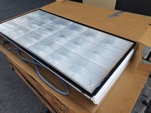 lot 535 image: Lot of (8) Hubbell Lighting Parabolite III Commercial Light Fixtures (New in box)