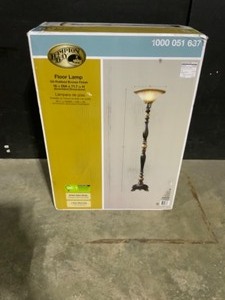 Hampton Bay Title 20 71.7 in. Dark Oil Rubbed Bronze Torchiere LED Floor Lamp. See Pictures