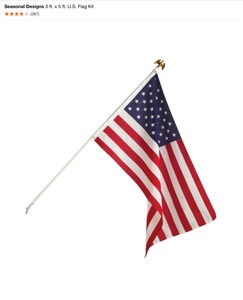 Various Kinds of American Flagpoles, Flags & Accessories. Various Conditions. See Pictures