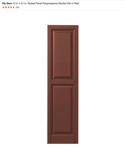 Ply Gem Polypropylene Shutters. Various Styles, Sizes & Colors See Pictures