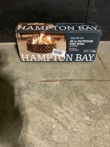 Hampton Bay 30 in. Steel Fire Ring with Lattice Pattern in Black. See Pictures