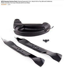 MTD Genuine Factory Parts 30 Mulching Blades, 30 Drive Belts & 42 Mulching Kit. See Pictures