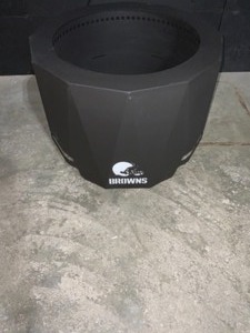 BLUE SKY OUTDOOR LIVING The Peak NFL 24 in. x 16 in. Round Steel Wood Patio Fire Pit - Cleveland Browns. See Pictures