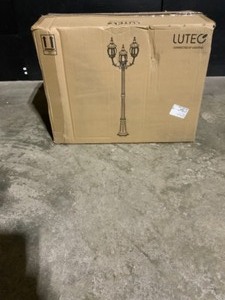 LUTEC 3-Head Black Outdoor Post Light. See Pictures
