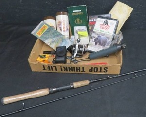 lot 77 image: ANTIQUEVINTAGE FISHING-HUNTING-TRAVELING MYSTERY LOT