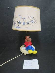 lot 79 image: COLLECTABLE VINTAGE MICKEY MOUSE NIGHTLIGHTTABLE LAMP