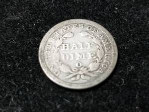 1858-O US SEATED LIBERTY HALF DIME