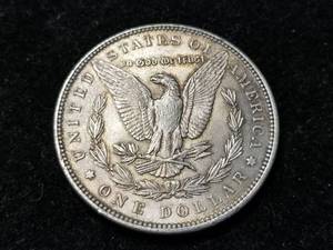 1889 MORGAN SILVER DOLLAR AU