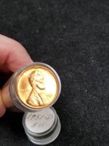 BU ROLL OF 1951-D US WHEAT CENTS (50 COINS)