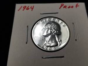 1964 WASHINGTON QUARTER BU
