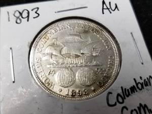 1893 CHICAGO WORLDS FAIR COLUMBIAN EXPO COMMEMORATIVE HALF DOLLAR 1492-1892