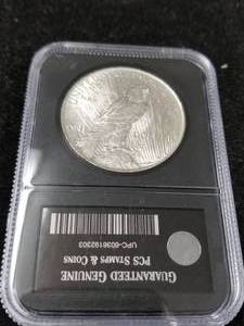 1923 PEACE SILVER DOLLAR 100th ANNIVERSARY BLACK SLAB