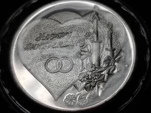 1 TROY OZ. .999 FINE SILVER HEART-ANNIVERSARY SEALED