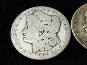 2 MORGAN SILVER DOLLARS 1886-O 1894-O