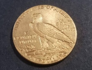 1915 US $5 GOLD INDIAN