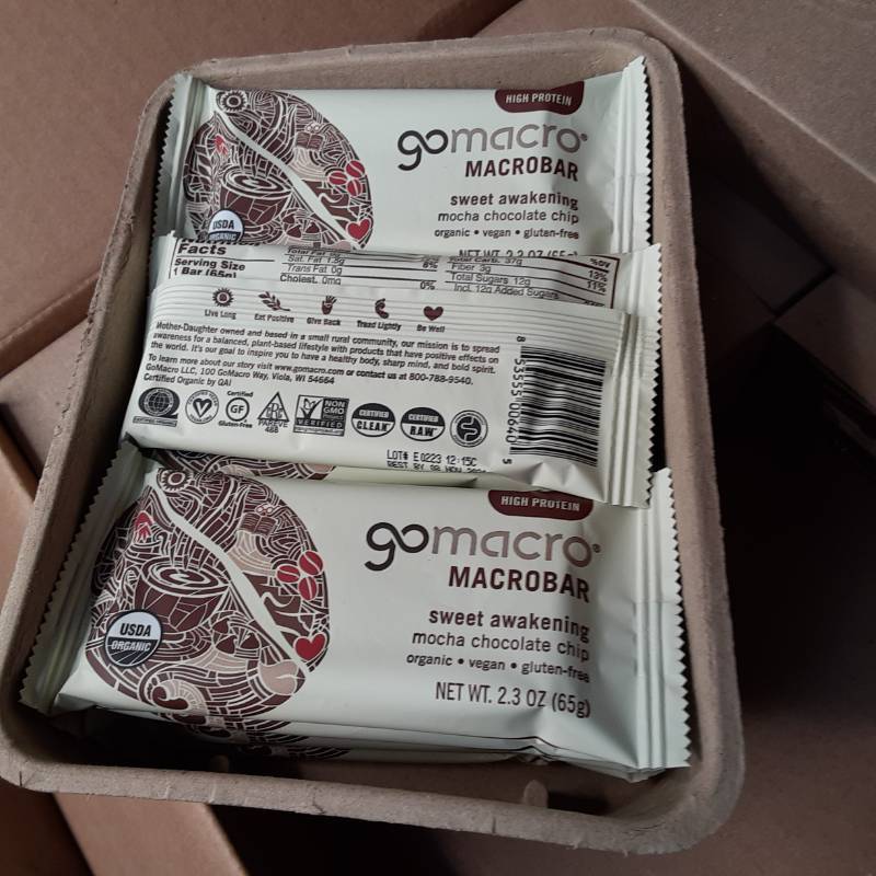 lot 32 image: Case of GoMarco Mocha Protein Bars (144Case)
