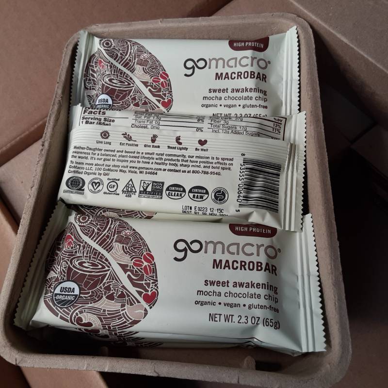 lot 33 image: Case of GoMarco Mocha Protein Bars (144Case)