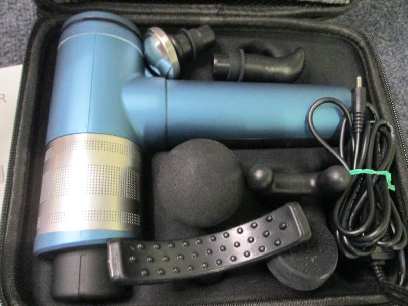 lot 82 image: NHT Massage Gun with 6 Attachments ...