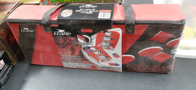 lot 36 image: Crane 3 Hole Bean Bag Toss in Carry...