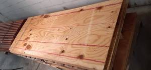 lot 58 image: (5) Sheets of Plywood 36 X 95