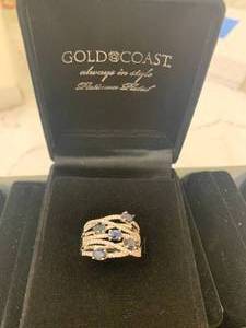 New Jewelry Lot - Gold Coast Blue Sapphire Cocktail Ring Size 9 (12 Total Pieces)
