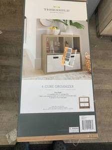 NEW 3 4-Cube Organizer Shelf - Threshold Grey Finish