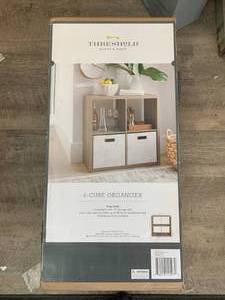 NEW 13 4-Cube Organizer Shelf - Threshold Grey Finish