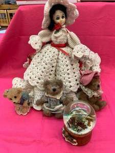 Doll and Misc Boyds Bear