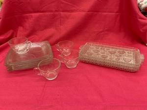Anchorglass Serva-Snack Set and extra serving plates