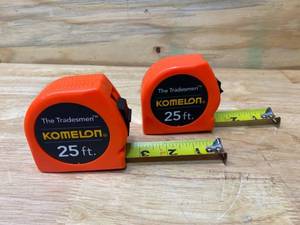 lot 62 image: KOMELON Lot of 2- Tradesman Measuring Tapes, 25ft Blade