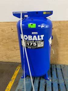 lot 24 image: KOBALT 80-Gallon Air Compressor Tank (for scrap or repurposing only)