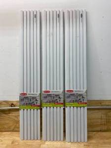 lot 92 image: RUBBERMAID Lot of 3-  48 in. H x 7.6 in. W FastTrack Garage Slat Walls