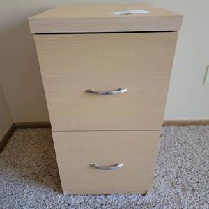lot 11 image: 15 x 18 x 23.5 Wooden File Cabinet