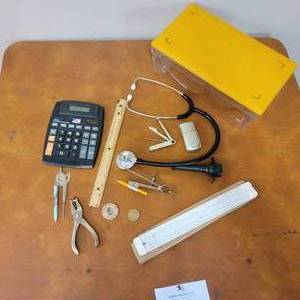 lot 44 image: Vintage Stethoscope, Vintage Slide Ruler and More