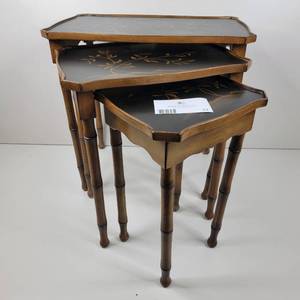 lot 12 image: Set of 3 Vintage Chinese Nesting Tables