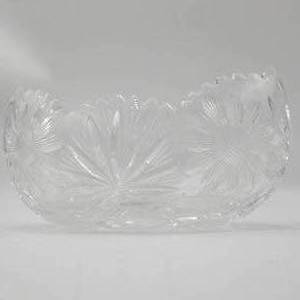 lot 33 image: Vintage Depression Glass Cut Crystal Candy Dish