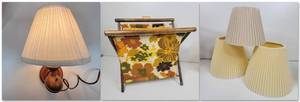 lot 29 image: Vintage SewingKnitting Box, Vintage Lamp and Lamp Shades