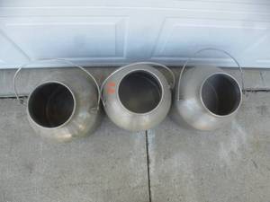 lot 53 image: Delaval Milk Buckets x 3