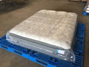 lot 2 image: Brand New Sealy Posturepedic Prestige Ultra Plush Queen Euro PillowTop Mattress