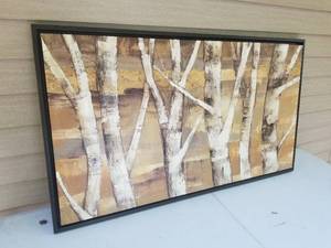 lot 82 image: Birch Trunks Framed Wall Decor