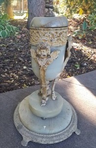 lot 20 image: Amazing Antique Stone Vase Floor Lamp