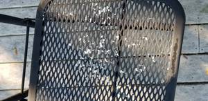 lot 115 image: Folding Iron Outdoor Caf Table and Chairs