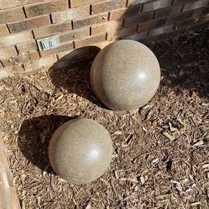 lot 79 image: Faux Concrete Garden Globes