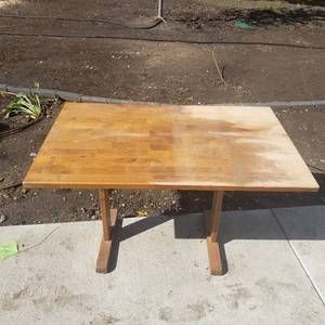lot 75 image: Rugged Unfinished Prep Table