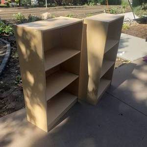 lot 142 image: Blonde Half-Size Office Shelving