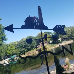 lot 140 image: New England Lighthouse Weathervane